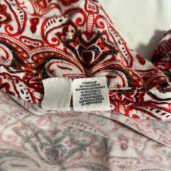 Artisan NY Women’s Scoop Neck Plus Size 1X Tunic Top Paisley Floral Print EUC - Picture 6 of 8